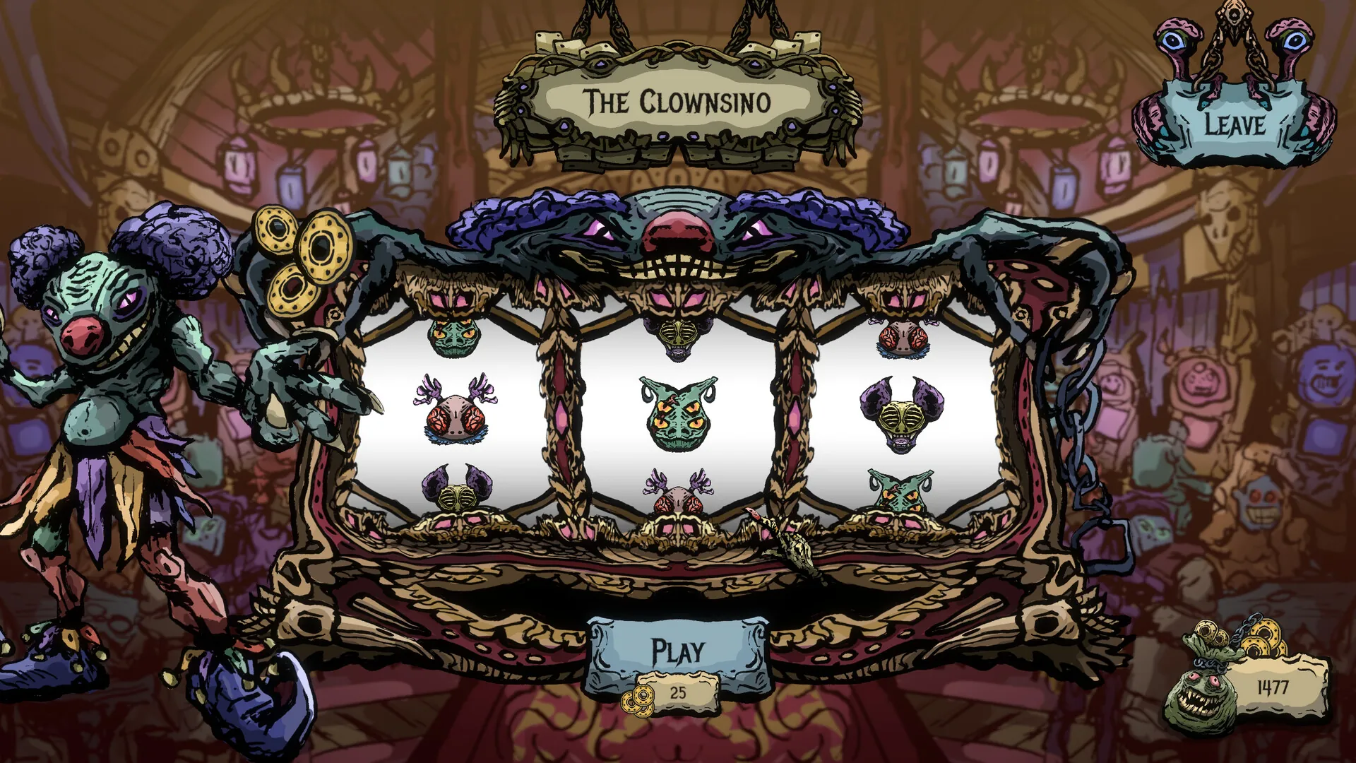 Devoidant screenshot: The Clownsino slot machine